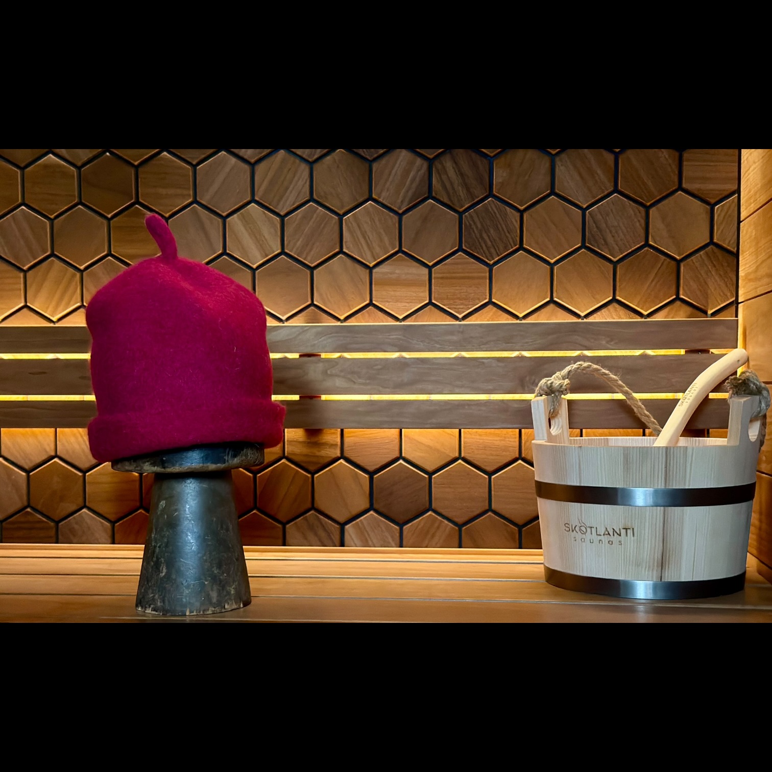 100% Boiled/Felted Wool Sauna Hat - Image 4