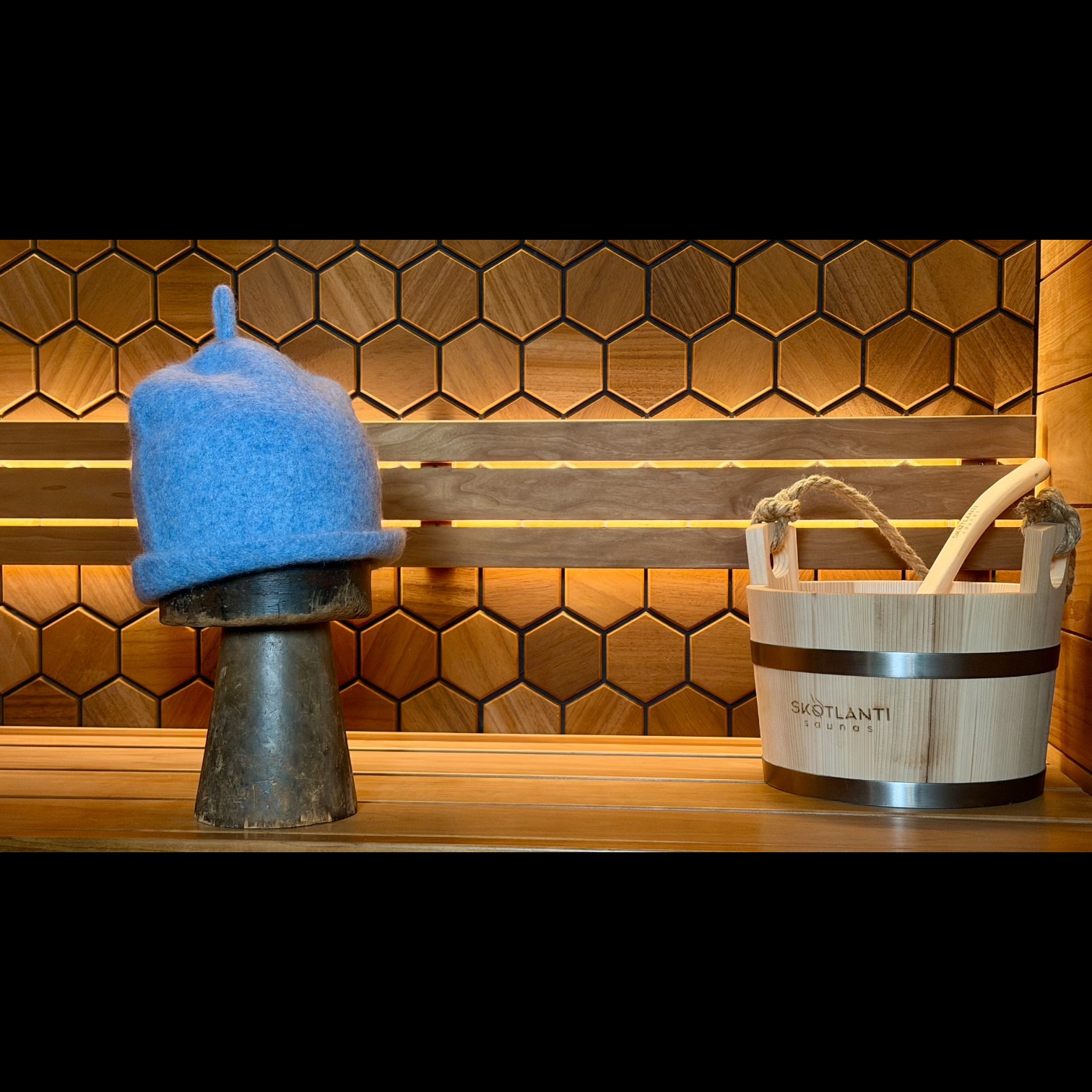 100% Boiled/Felted Wool Sauna Hat - Image 5