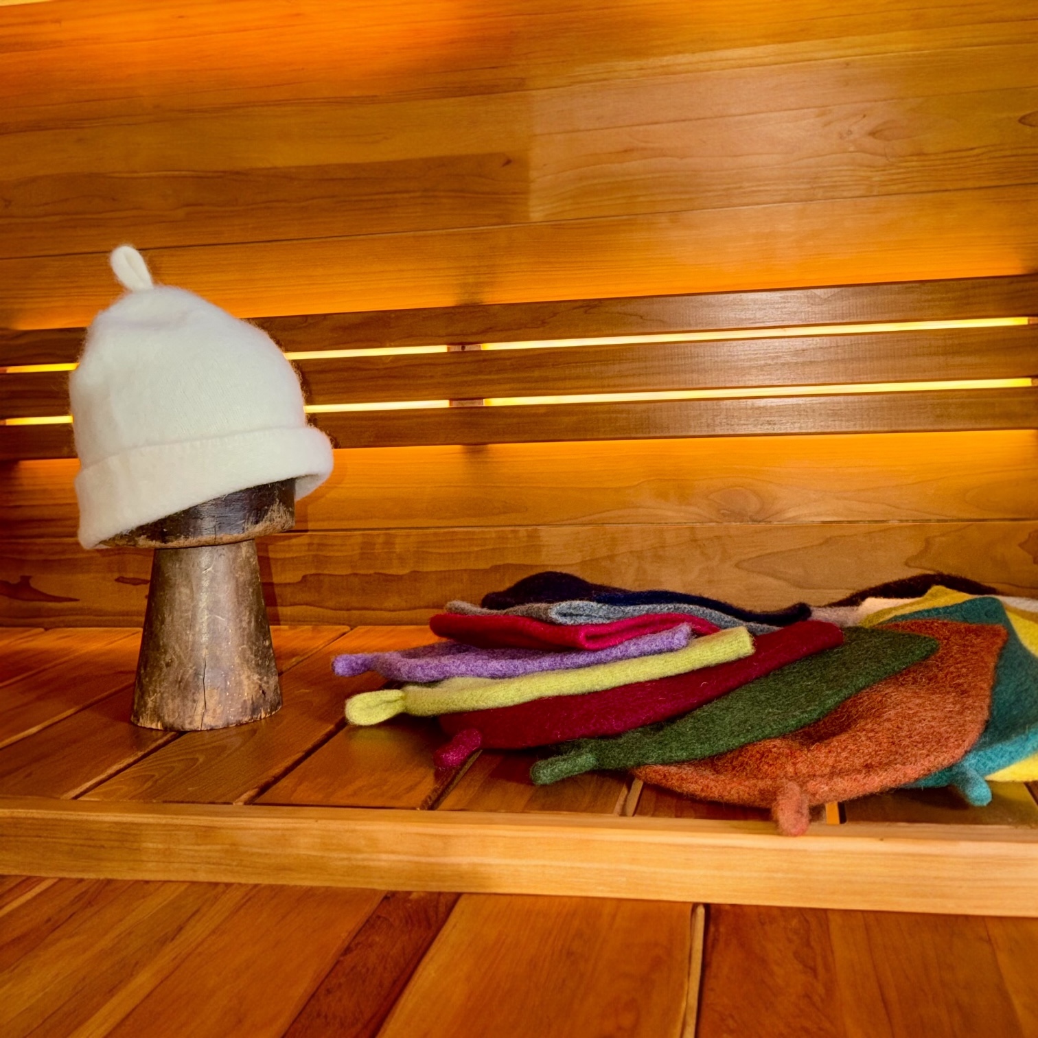 100% Boiled/Felted Wool Sauna Hat - Image 2
